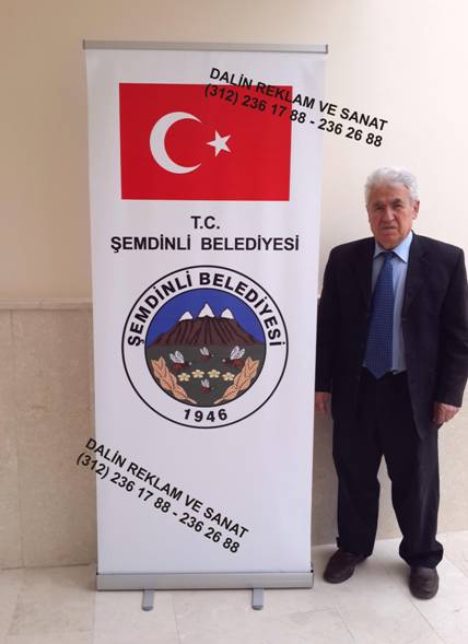 Belediye Roll Up Bayrak Banner Ayakl�